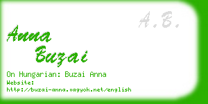 anna buzai business card